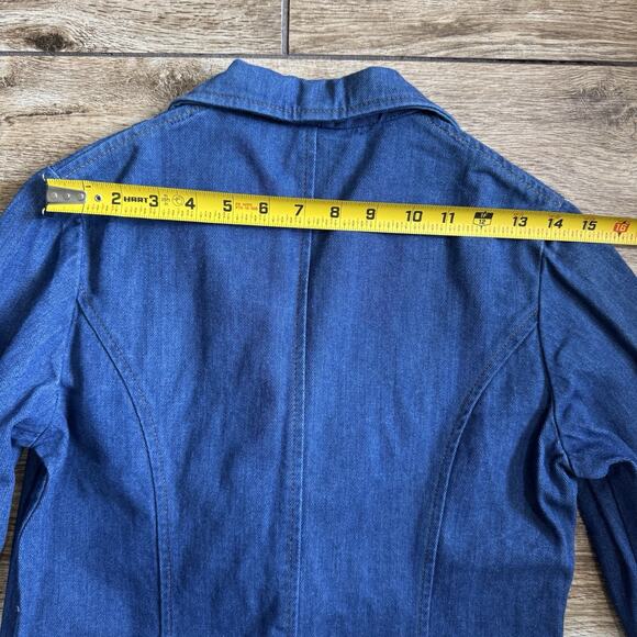 Vintage Denim Blazer Jacket Size 10 Button Down Jacket NOS - Picture 7 of 11